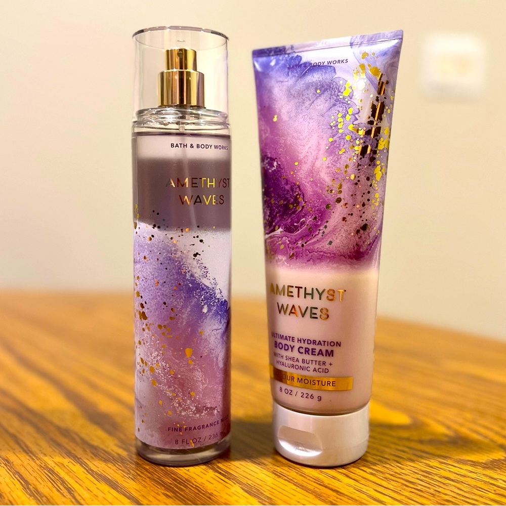 Amethyst Waves body cream and fragrance mist bundle